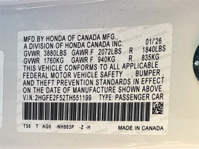 2026 Honda Civic Sport