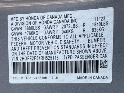 2024 Honda Civic Sport