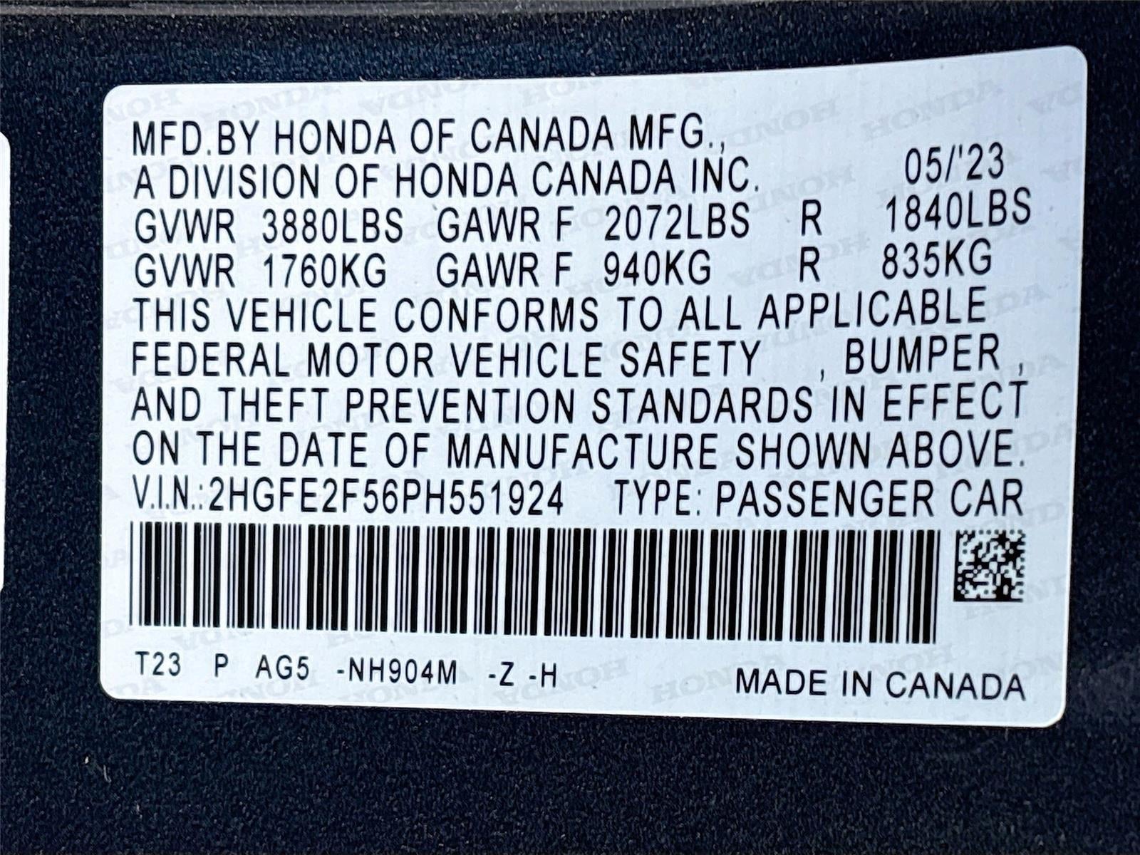 2023 Honda Civic Sport