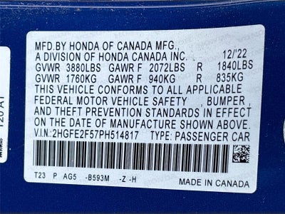 2023 Honda Civic Sport