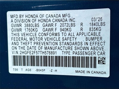 2026 Honda Civic Sport