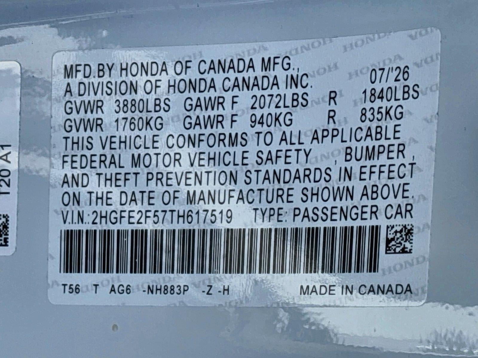 2026 Honda Civic Sedan Sport