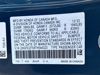 2026 Honda Civic Sport