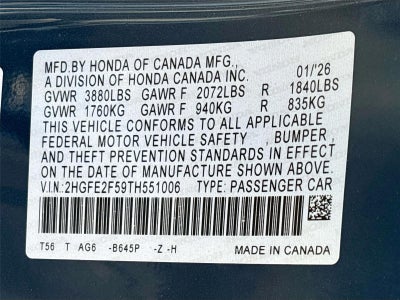 2026 Honda Civic Sport