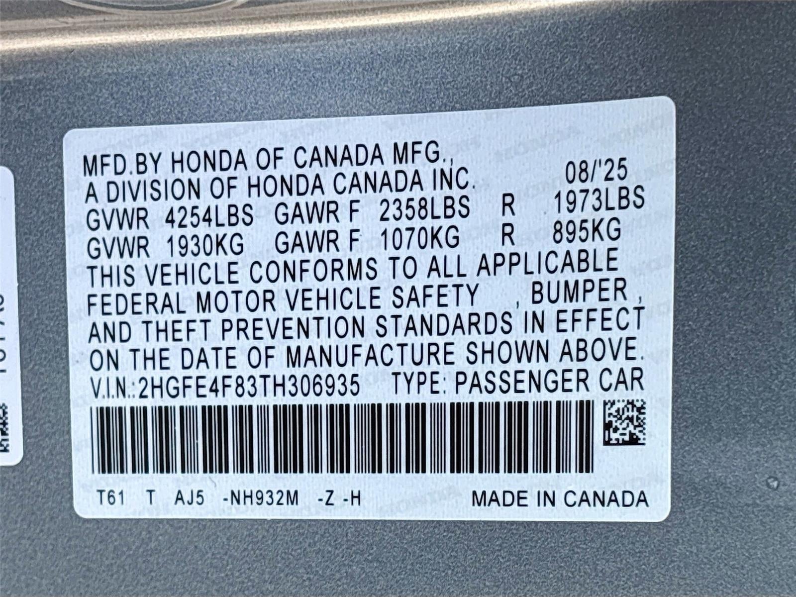 2026 Honda Civic Hybrid Sport Touring