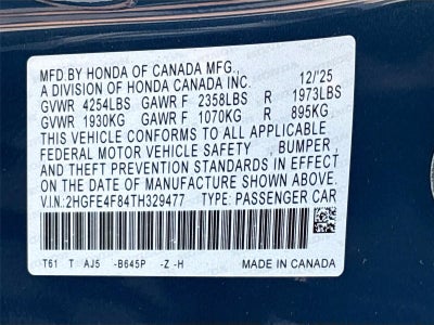 2026 Honda Civic Hybrid Sport Touring