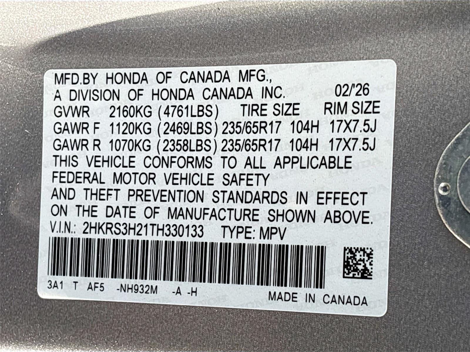 2026 Honda CR-V LX