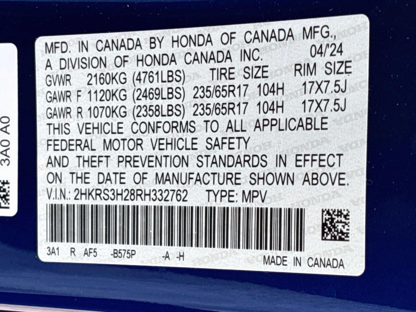 2024 Honda Cr-V LX