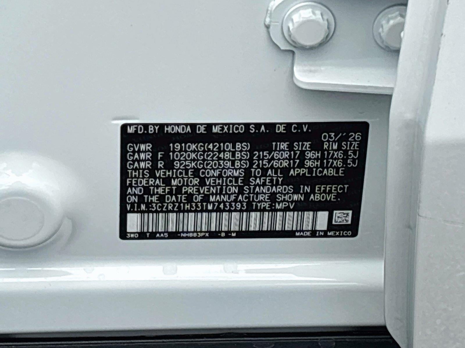 2026 Honda Hr-V LX
