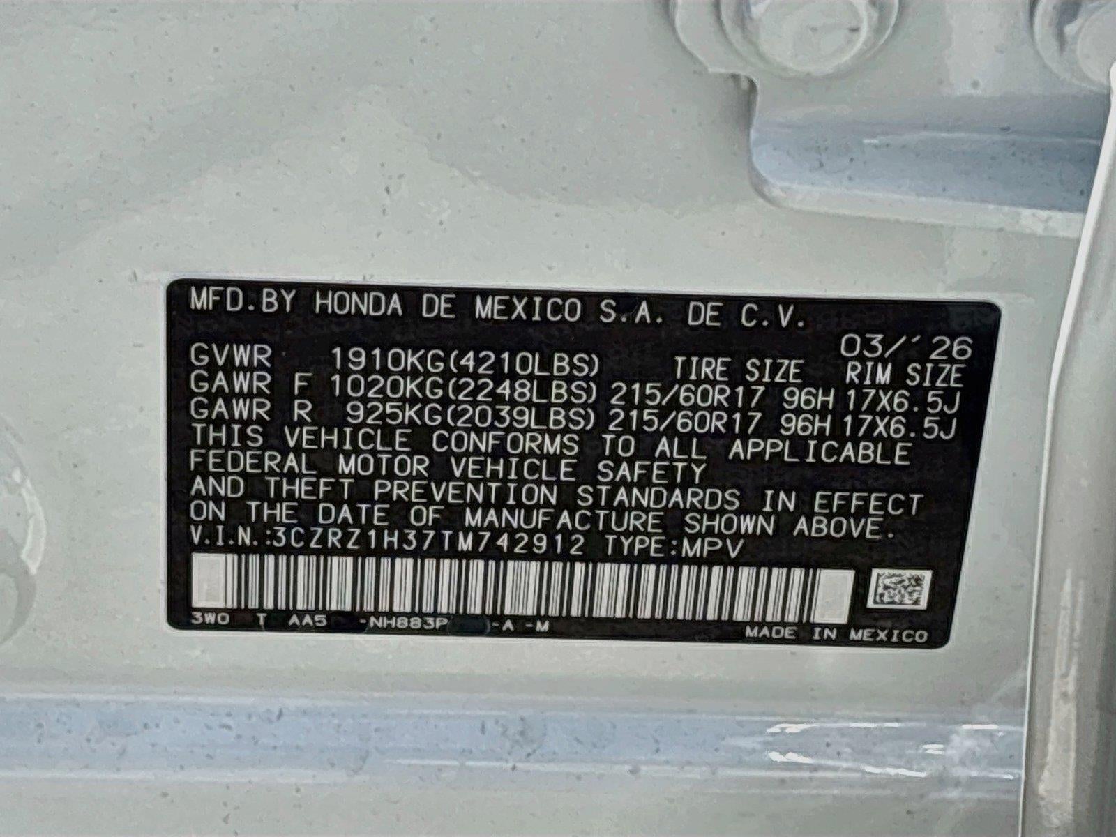 2026 Honda Hr-V LX
