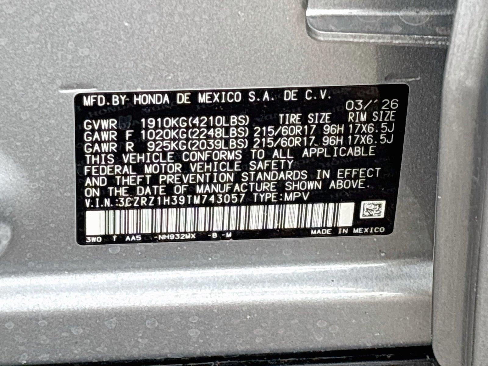 2026 Honda Hr-V LX