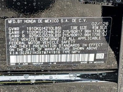 2026 Honda Hr-V LX