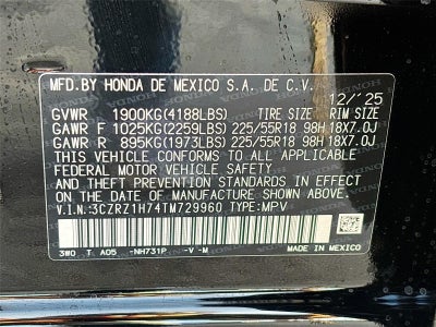 2026 Honda HR-V EX-L