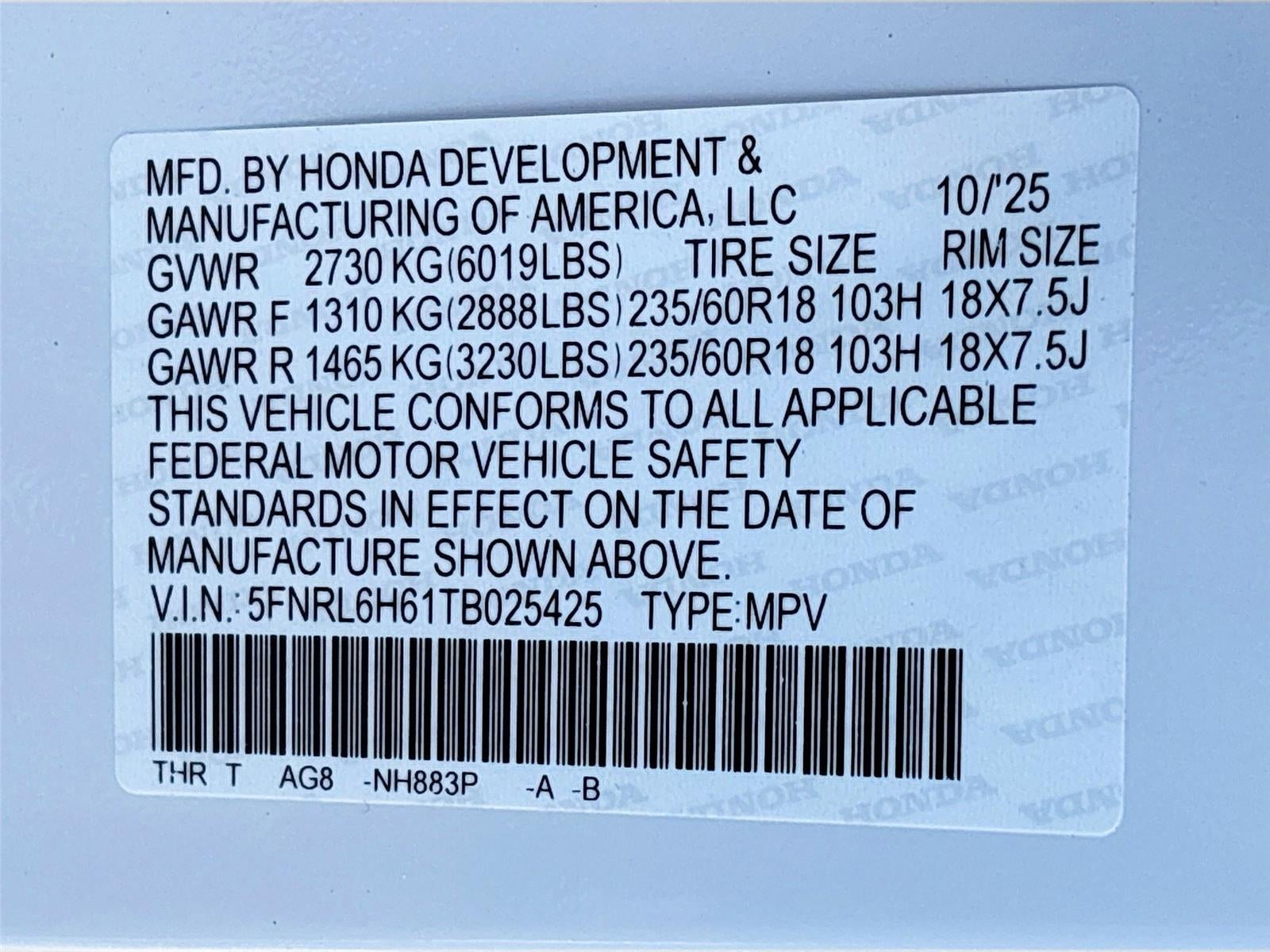 2026 Honda Odyssey EX-L