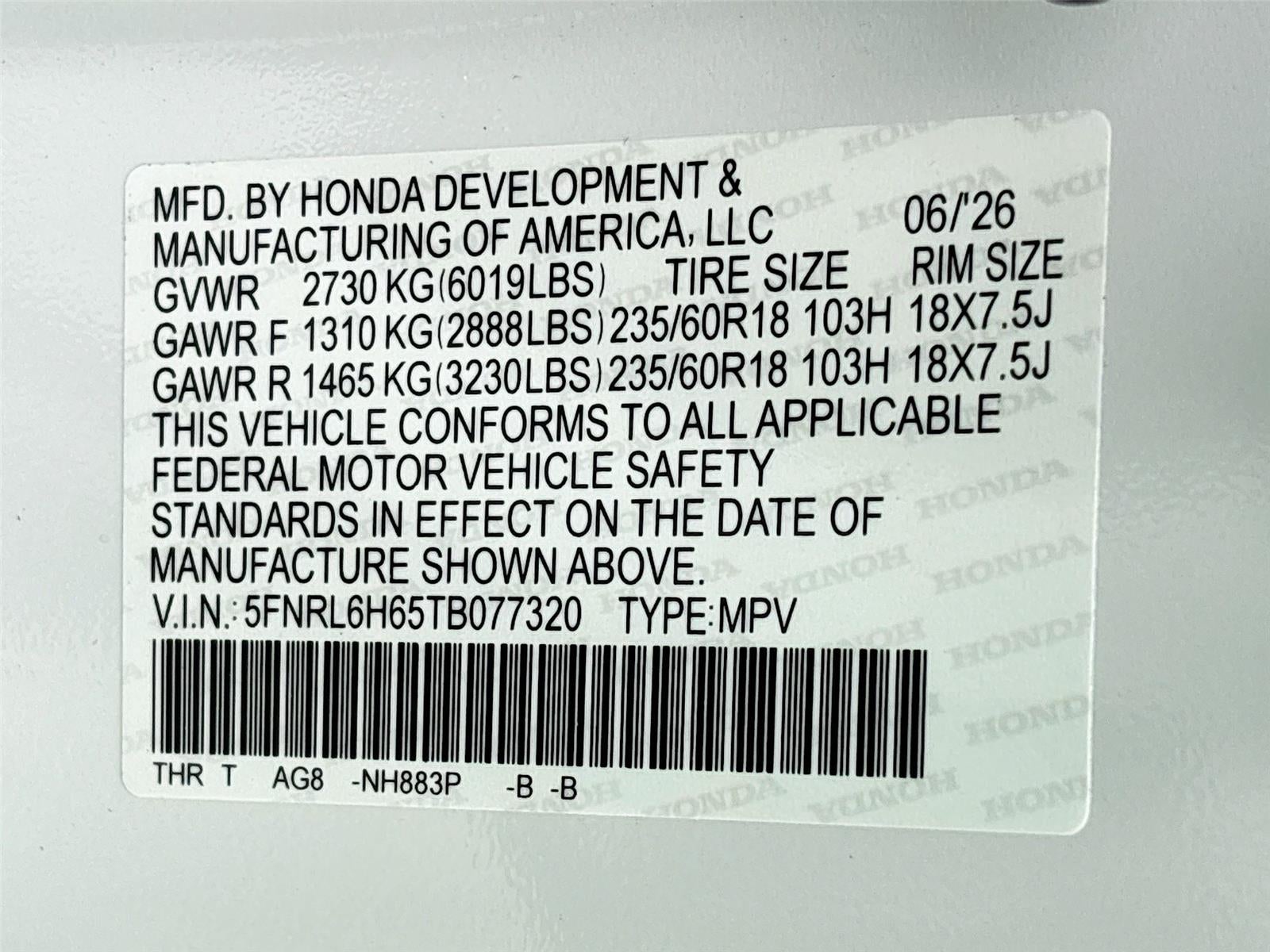 2026 Honda Odyssey EX-L