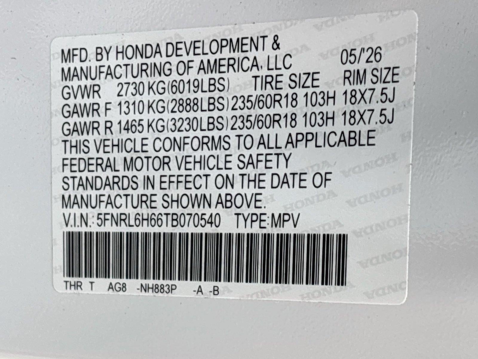 2026 Honda Odyssey EX-L