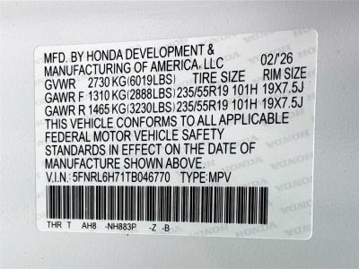 2026 Honda Odyssey Sport-L