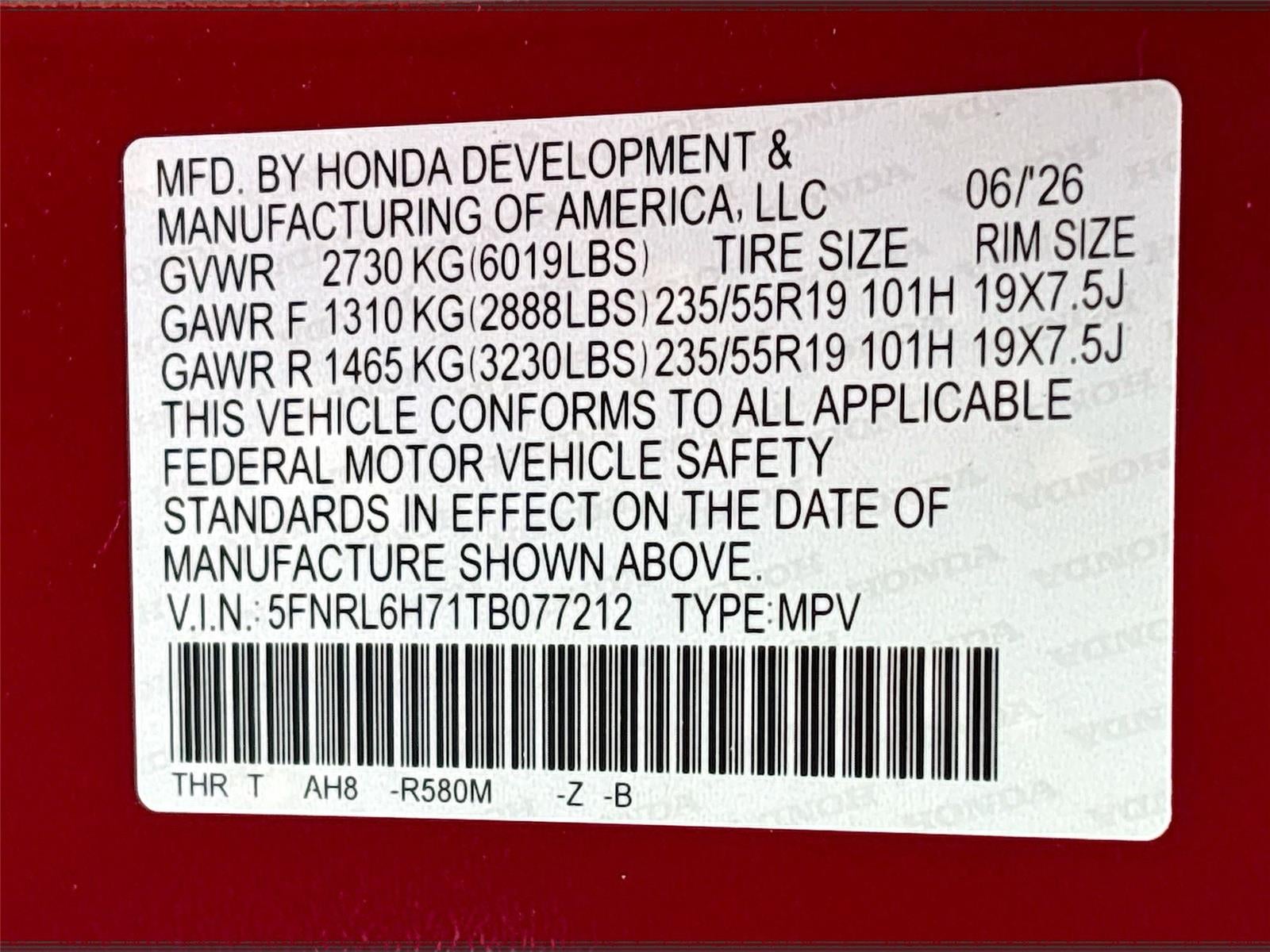 2026 Honda Odyssey Sport-L