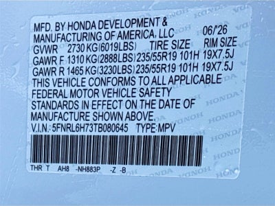 2026 Honda Odyssey Sport-L