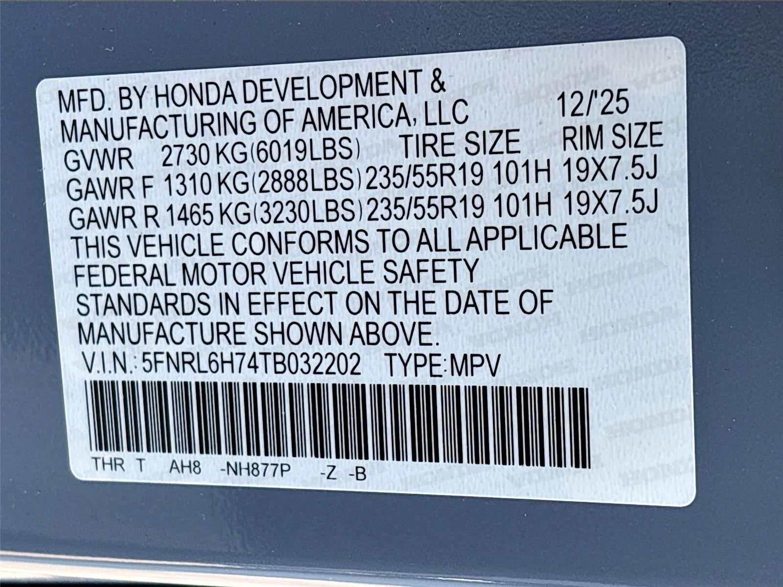 2026 Honda Odyssey Sport-L