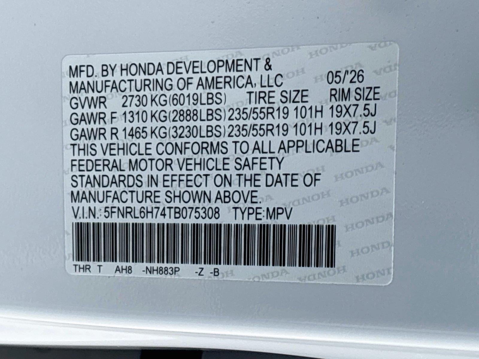2026 Honda Odyssey Sport-L