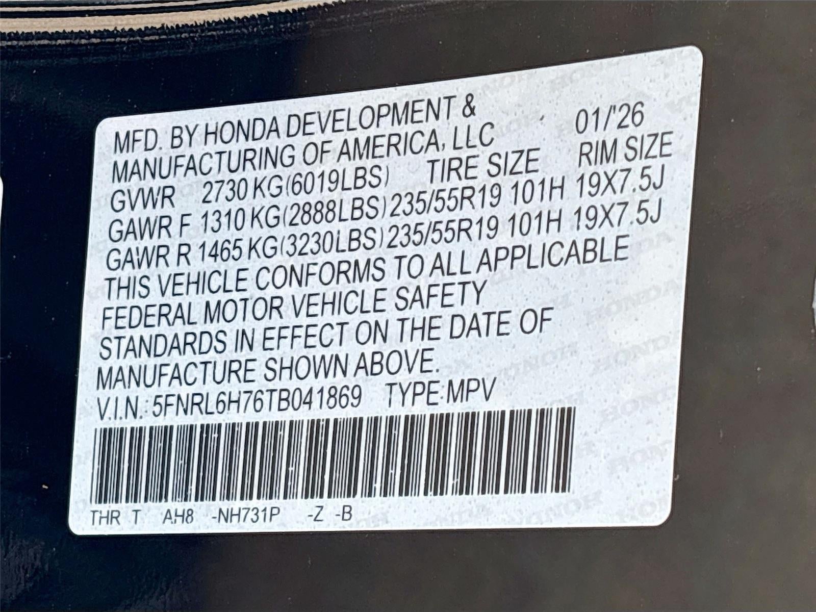 2026 Honda Odyssey Sport-L