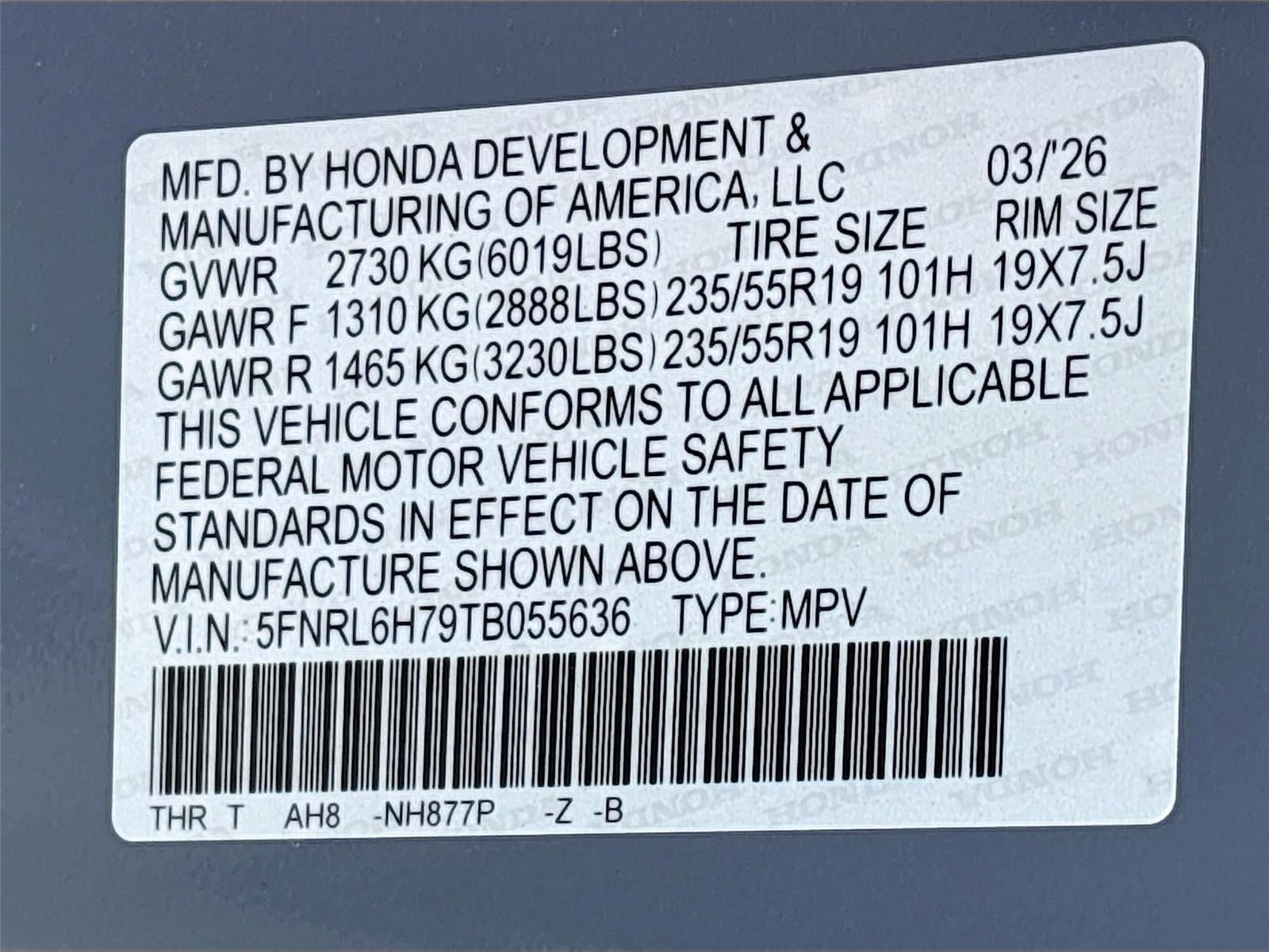 2026 Honda Odyssey Sport-L