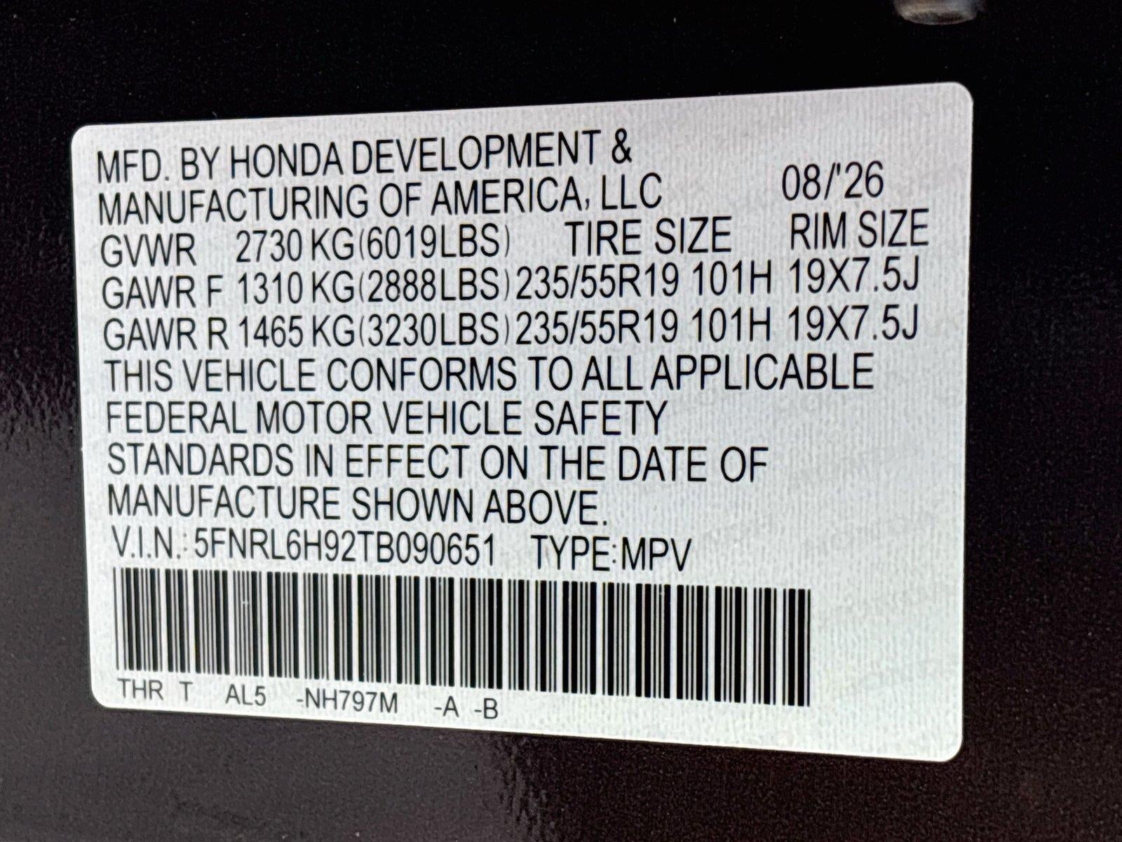 2026 Honda Odyssey Elite
