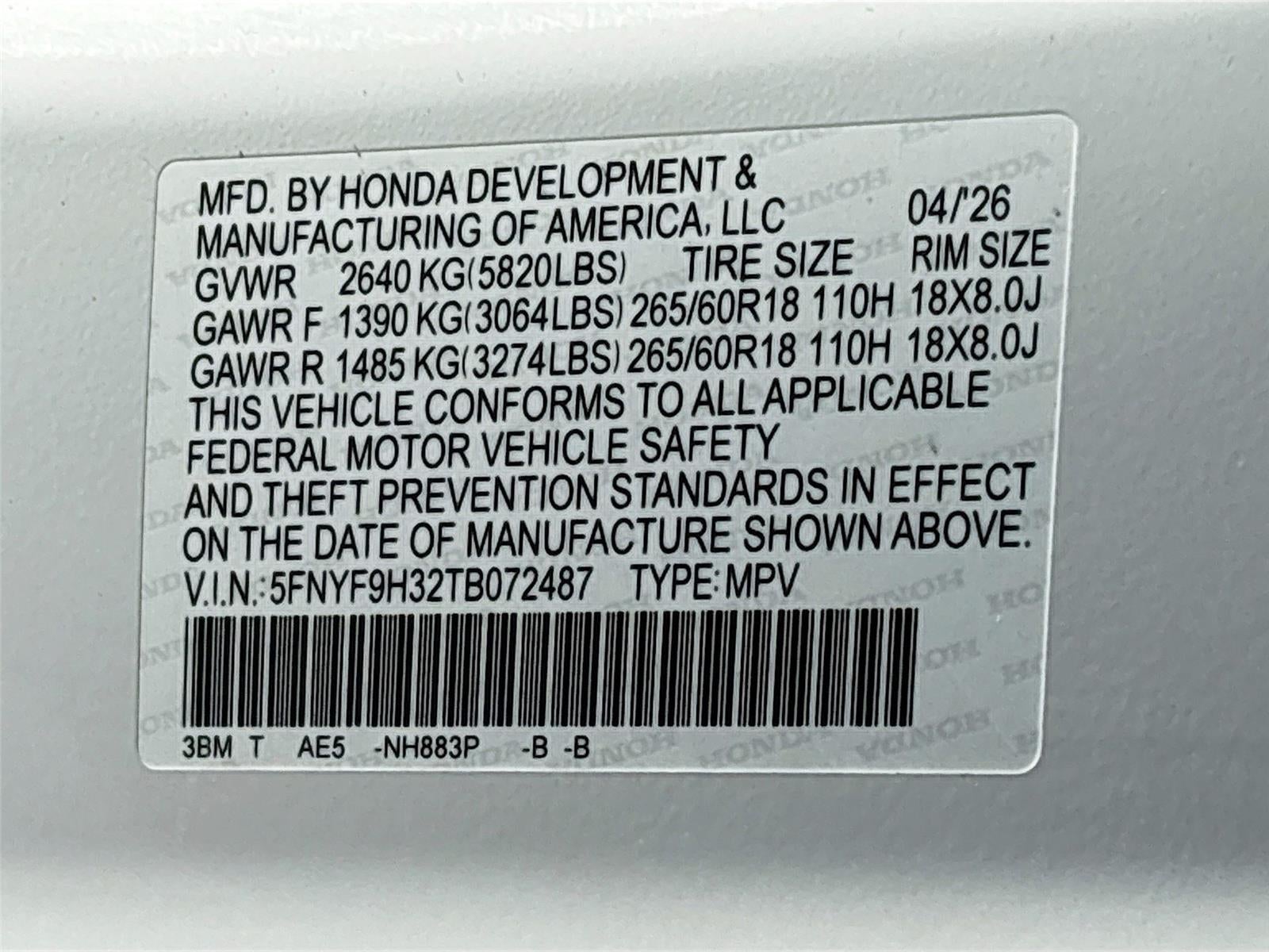 2026 Honda Passport RTL