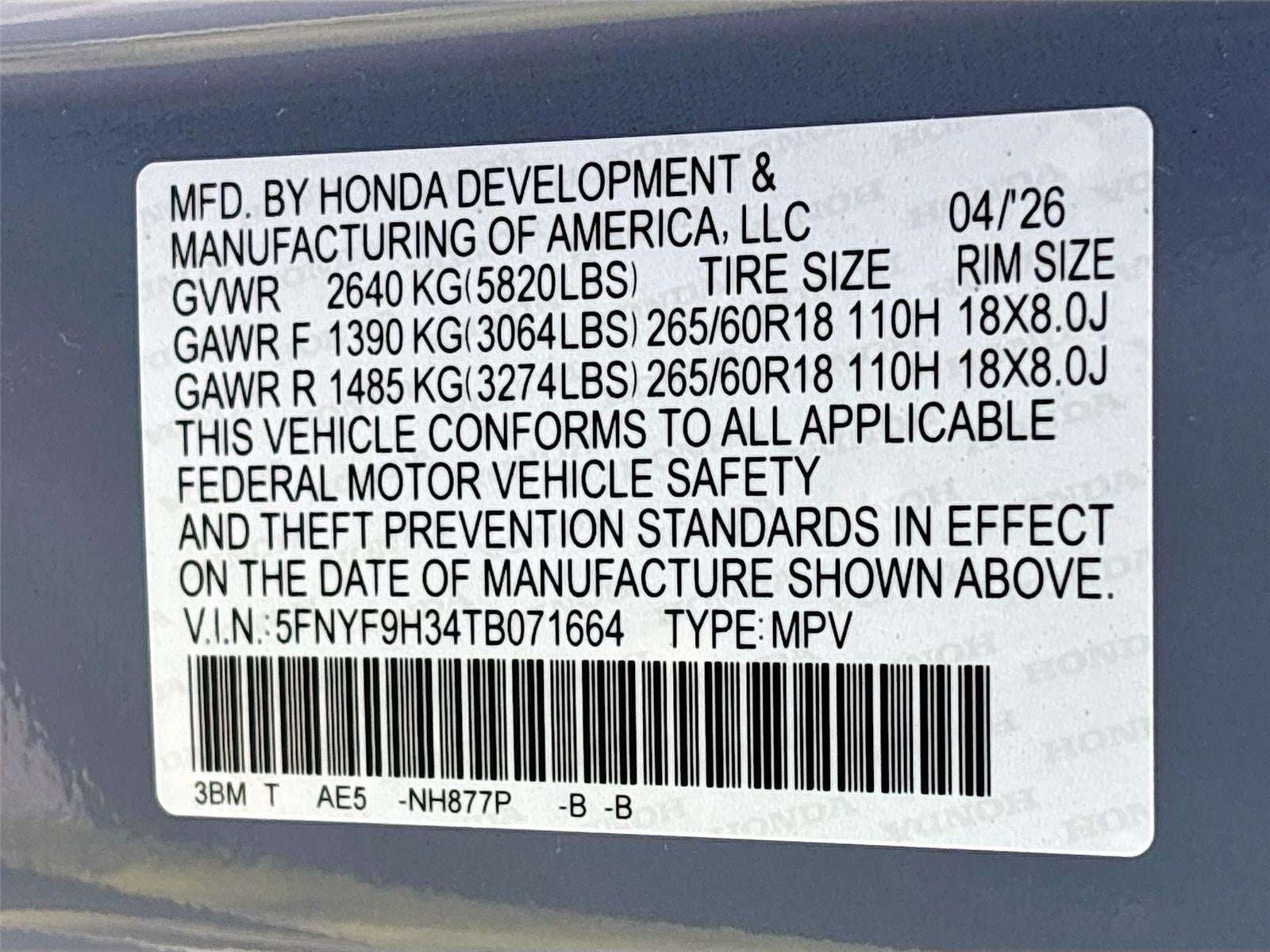 2026 Honda Passport RTL
