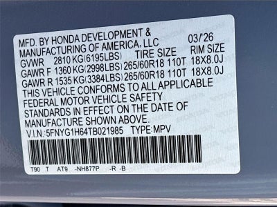 2026 Honda Pilot TrailSport