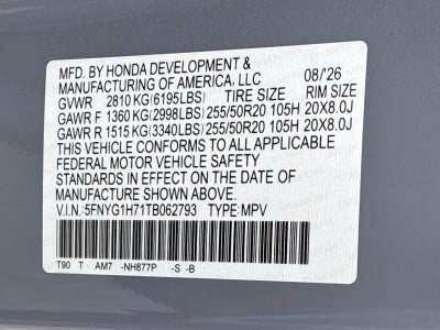 2026 Honda Pilot Touring