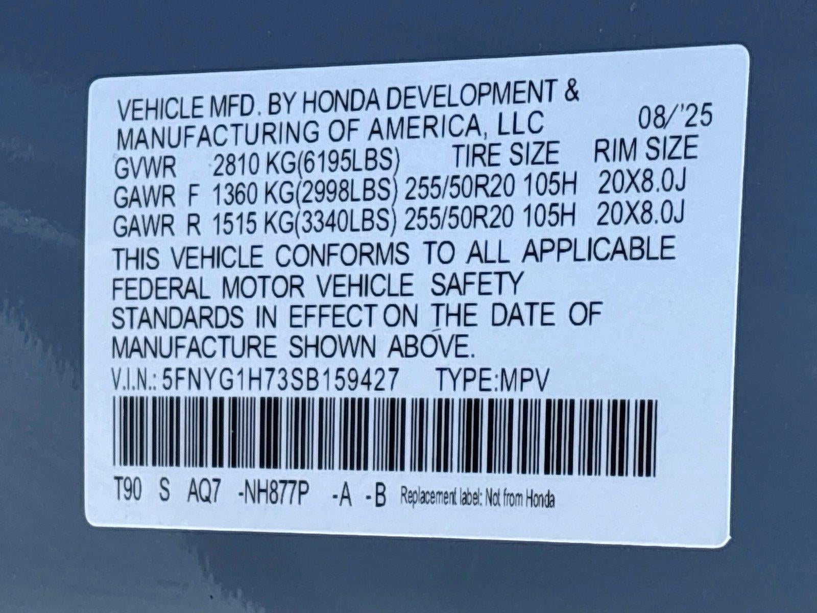 2025 Honda Pilot Touring+