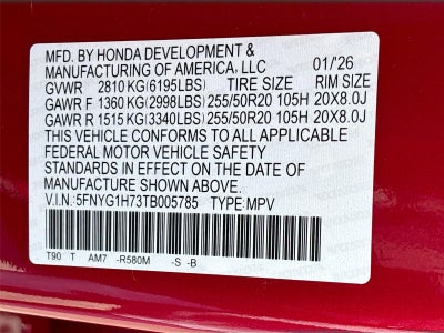 2026 Honda Pilot Touring