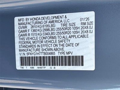 2026 Honda Pilot Touring Blackout