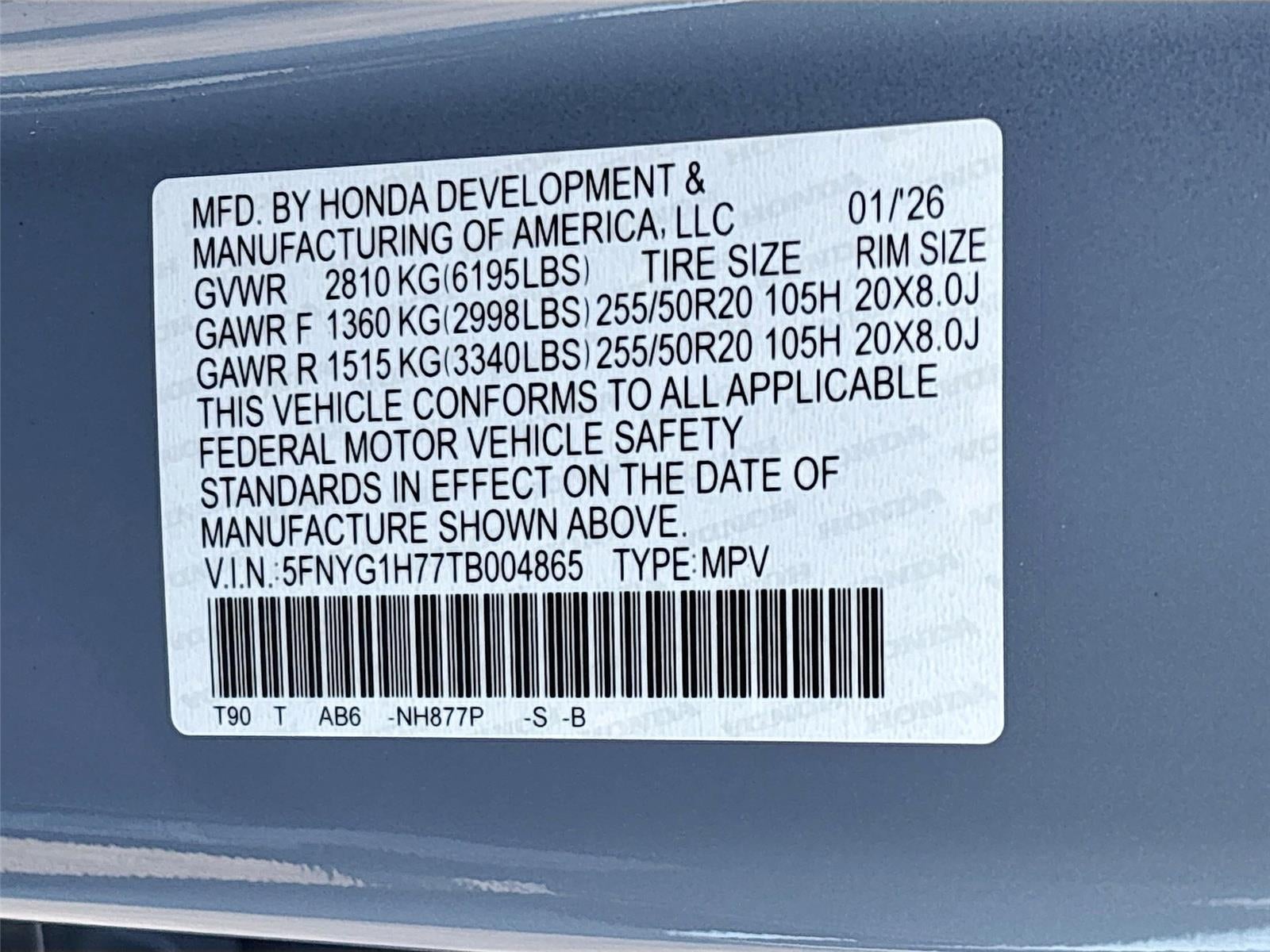 2026 Honda Pilot Touring Blackout