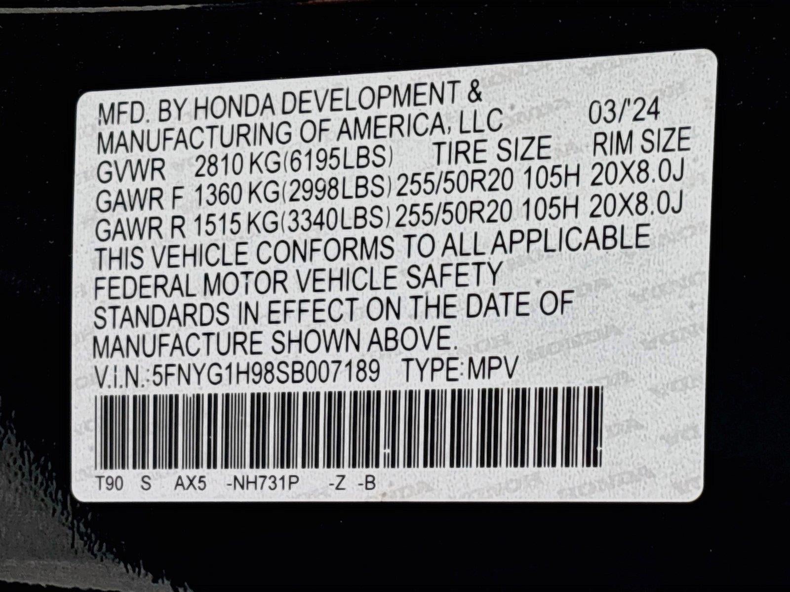 2025 Honda Pilot Black Edition