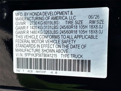 2026 Honda Ridgeline RTL