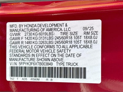 2026 Honda Ridgeline TrailSport