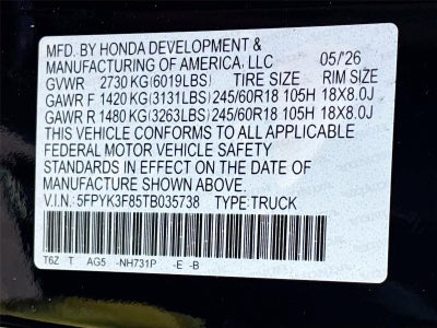 2026 Honda Ridgeline Black Edition