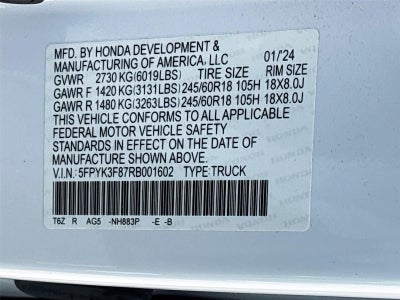 2024 Honda Ridgeline Black Edition
