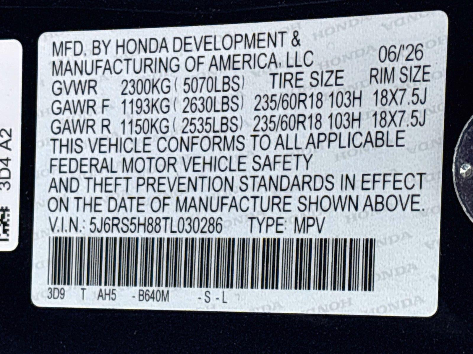 2026 Honda Cr-V Hybrid Sport-L