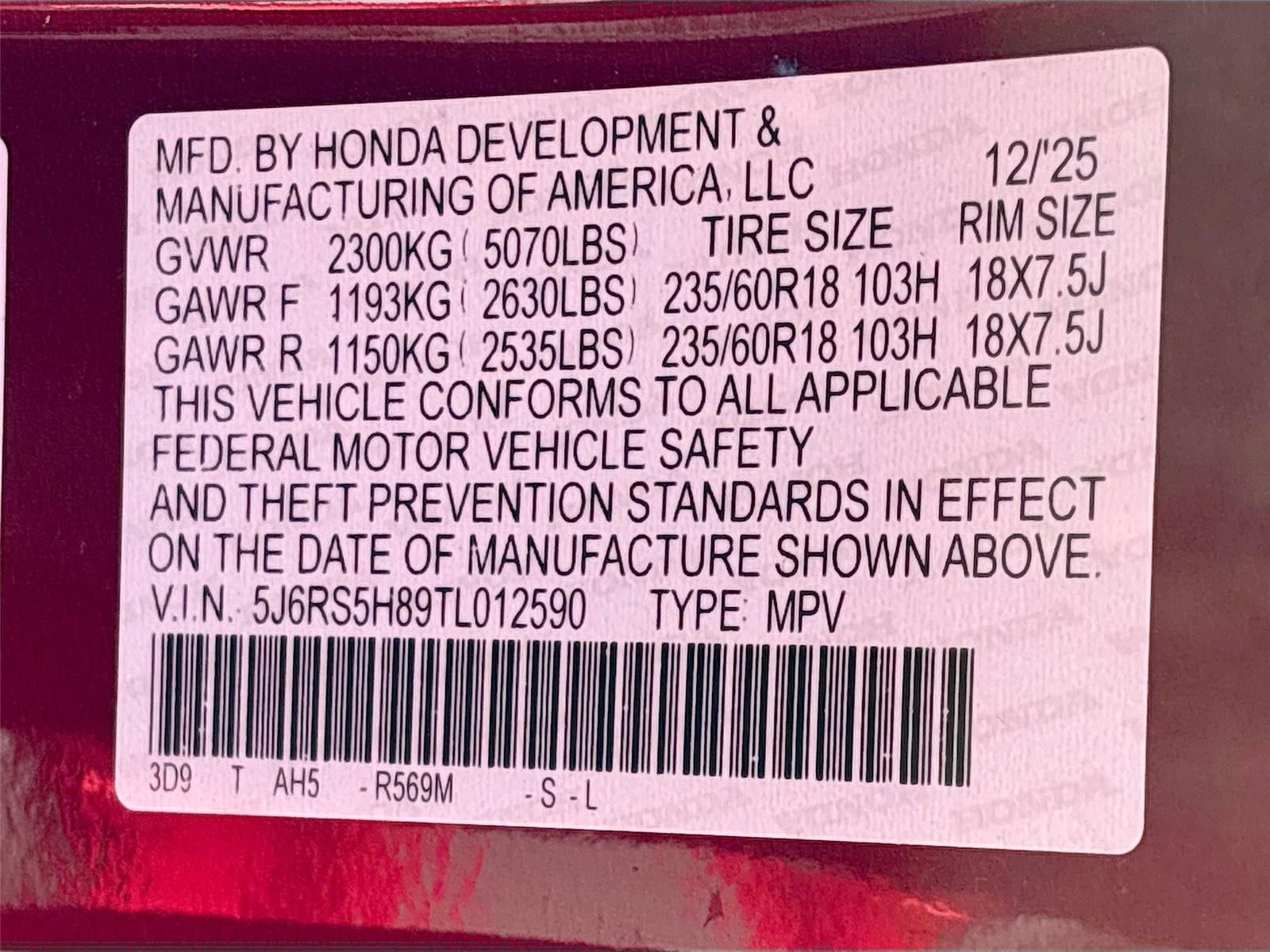 2026 Honda CR-V Hybrid Sport-L