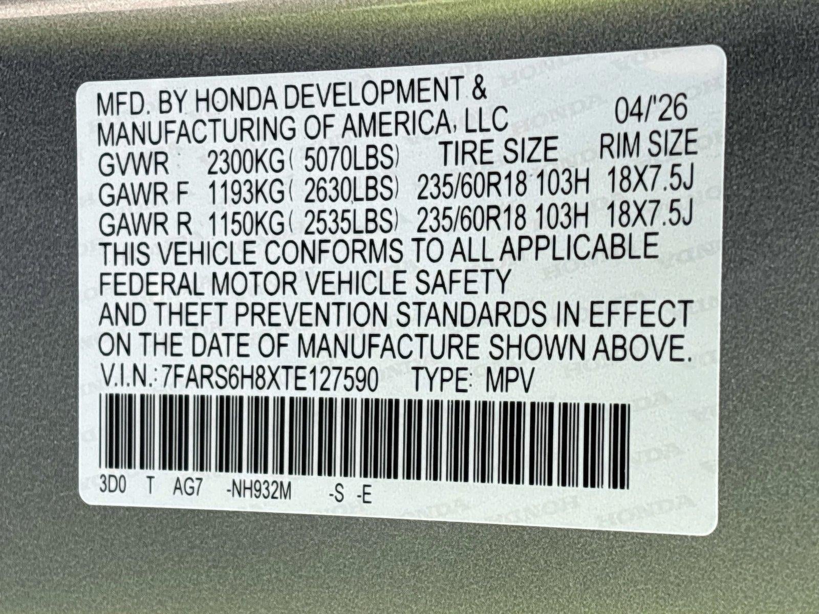 2026 Honda Cr-V Hybrid Sport-L