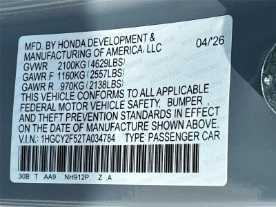 2026 Honda Accord Hybrid Sport
