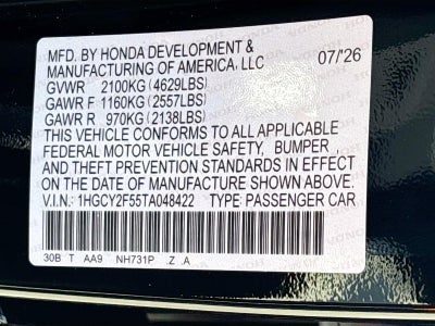 2026 Honda Accord Hybrid Sport