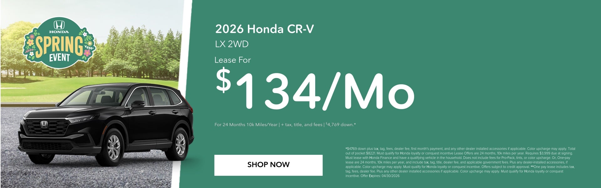 Honda CR-V Lease Offer