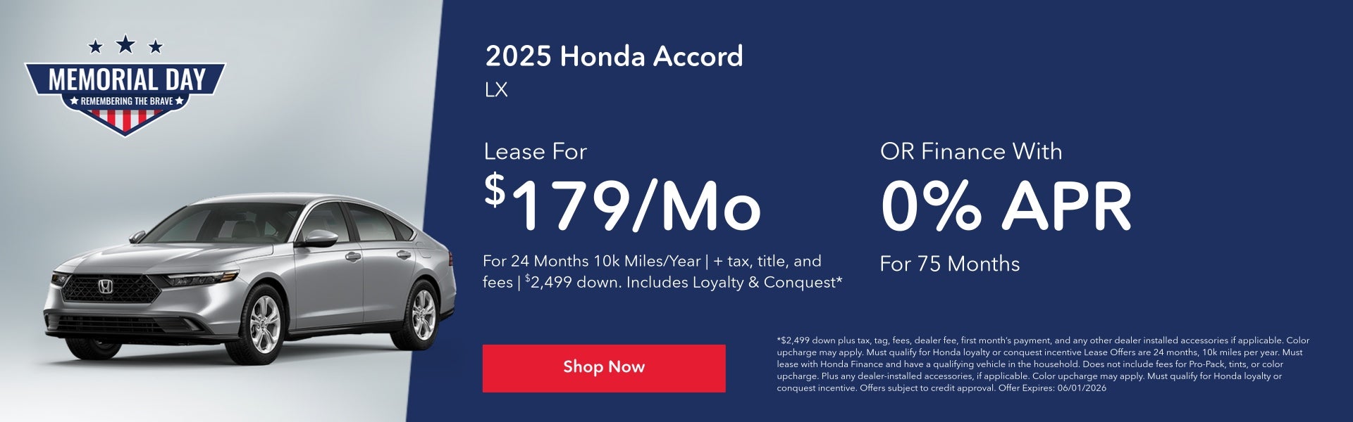 Accord offer