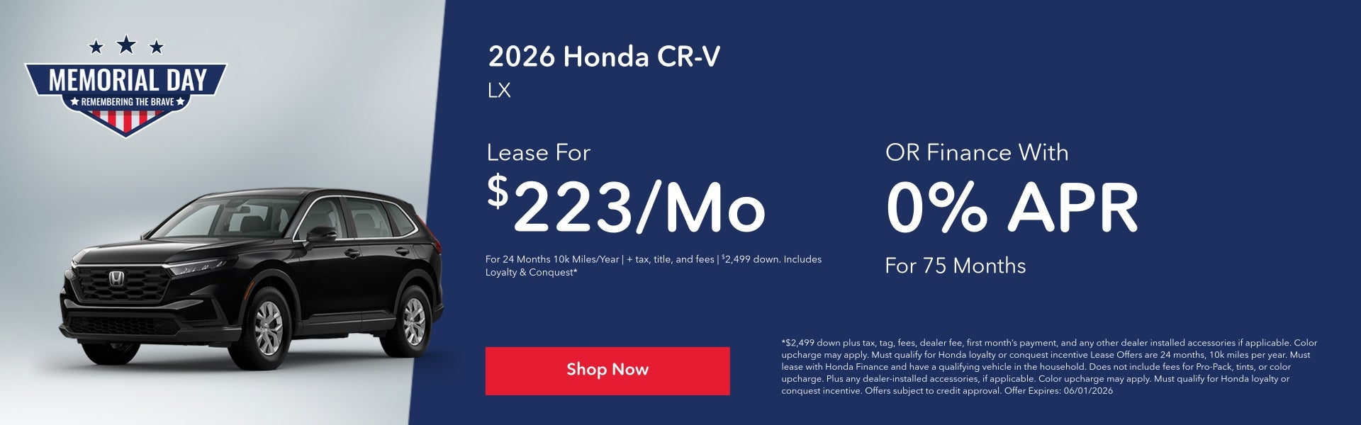 CR-V offer