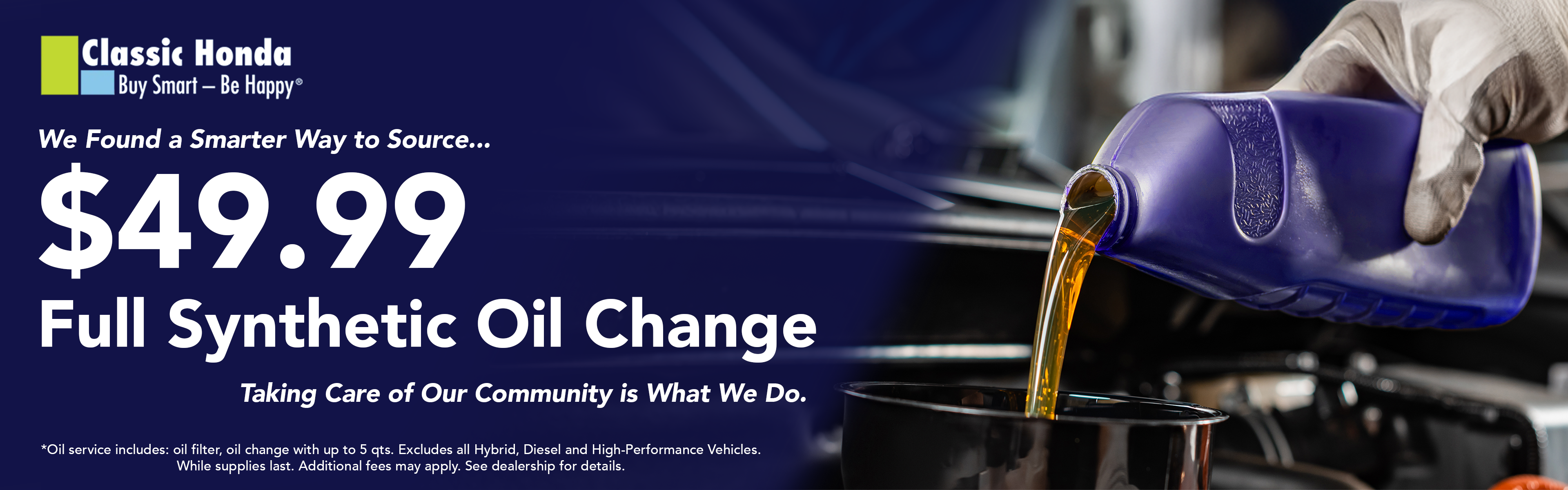 $49.99 Full Synthetic Oil Change